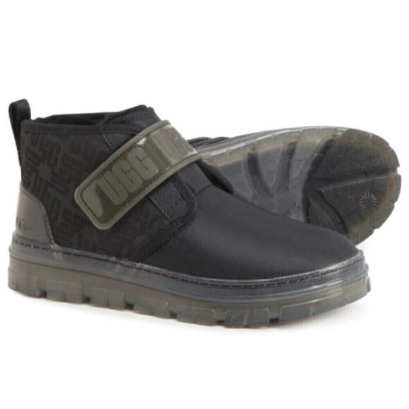 UGG Neumel Graphic Monogram Boots Womens Size 5 Black Casual Fashion NWOT - Picture 1 of 11